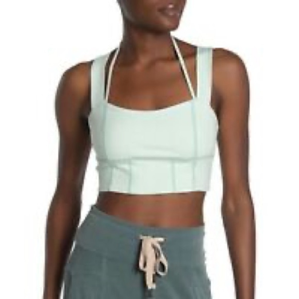 Free People Movement Keep It Up Tank in Washed Aqua XS